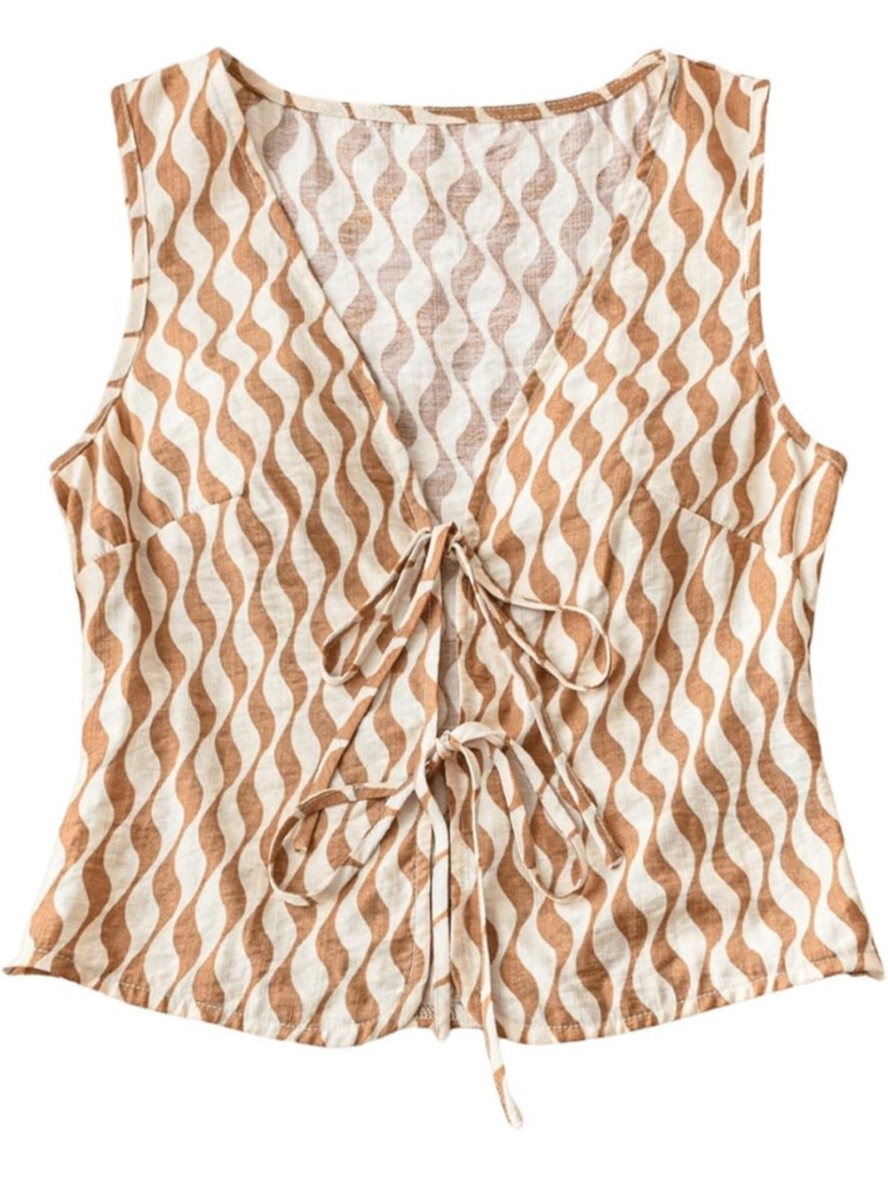 Tie front tank top